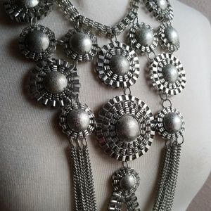 ChicJewelz Jewelry - Long Silver Statement Necklace ChicJewelz Jewelry - Long Silver Statement Necklace
